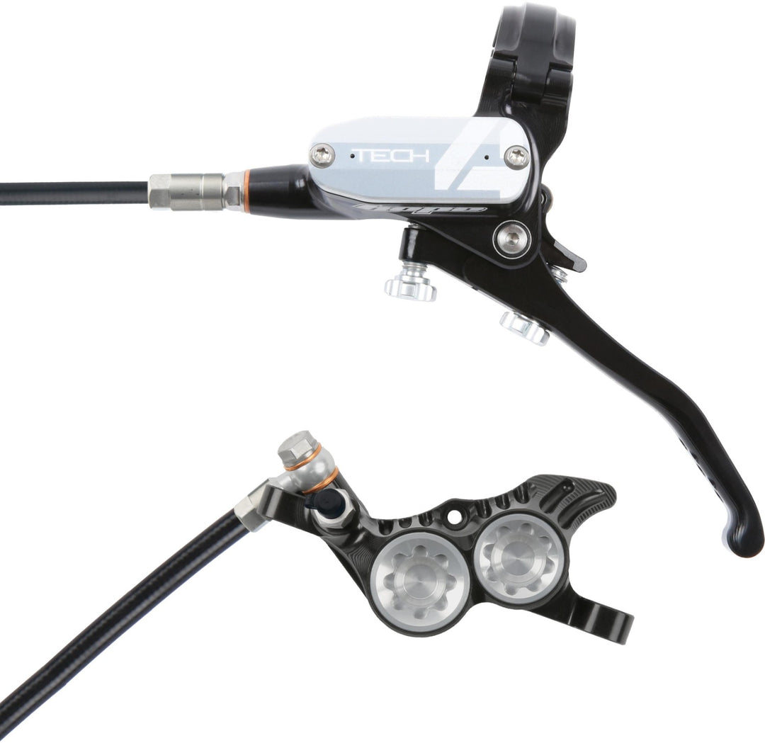 Hope Tech 4 V4 - No Rotor - Black/Silver Left Hand