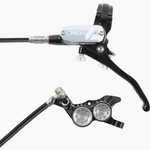 Hope Tech 4 V4 - No Rotor - Black/Silver Right Hand